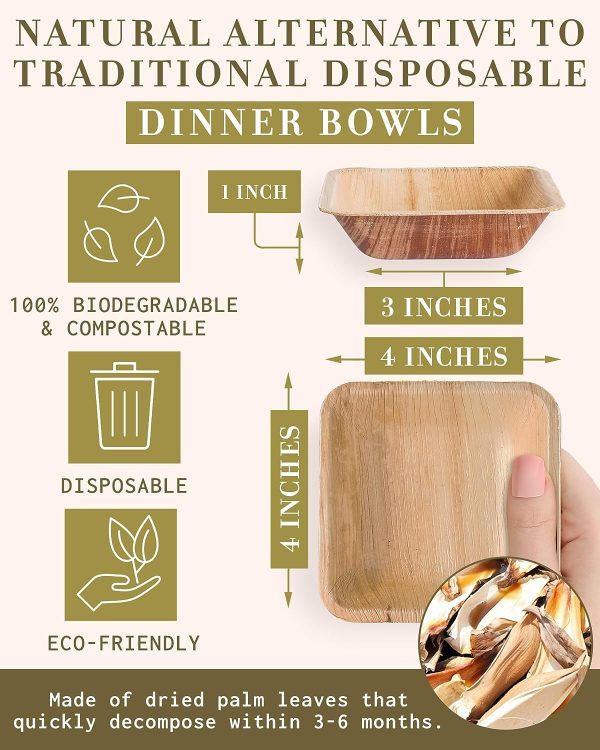 Areca Palm Leaf Bowls - Image 6