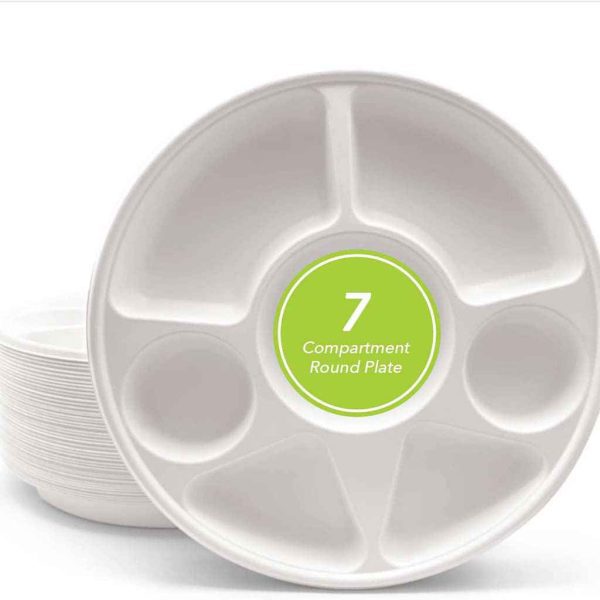 Sugarcane Bagasse Compartment Plates - Image 3